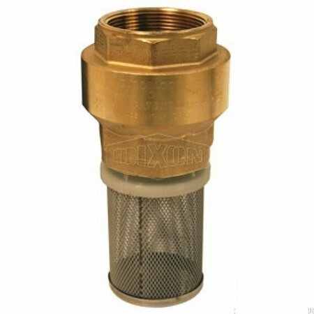 DIXON Spring-Loaded Check Valve with Strainer, 1-1/2 in Nominal, FNPT End Style, Brass Body, NBR Seat Soft BVFS20